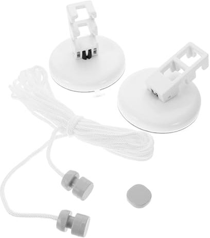 Tragbare Campingwäscheleine Aufrollbar mit Saugnapf, Weiß 5m PVC