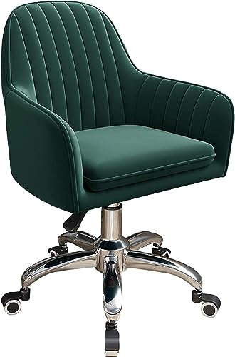 Baodiale Bequemer Bürostuhl, Schreibtischstuhl, Drehstuhl, ergonomisches Büro mit Lordosenstütze, Dickes Sitzkissen aus goldenem Samt, Drehstuhl für Empfangsstuhl