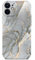 ONEFLOW Bliss Cover für iPhone 12 Hülle in Marmor Optik, Designer Case Handy Schutzhülle mit Kameraschutz, Muster Hardcase Glitzer Handyhülle marmoriert, Grau Gold
