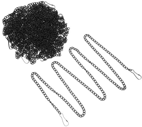 MUCKLILY 10piezas Cadenas Colgantes Resistentes Para Comederos De Pájaros y Macetas Cadena Metálica Ganchos