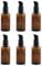 Lot de 6 flacons de lotion en verre ambré de 10 ml, vides, rechargeables, avec entonnoir, pour le nettoyage, le parfum, les sprays cosmétiques, les huiles essentielles avec tête de pulvérisation