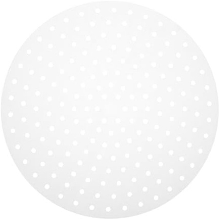 ULTECHNOVO Reiskocher Silikonmatte 20cm Rund, Extra Dicke Antihaft-Dampfmatte gegen Anbrennen, Lebensmittelechtes Silikonnetz für Gastronomie & Haushalt, Hitzebeständige Reiskocher-Einlage, Weiß