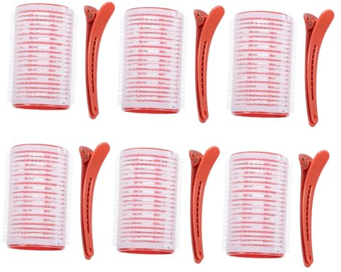 minkissy 6 Stück Lockenwickler aus Kunststoff für Damen Selbsthaftende Haarstyling Clips Hitzefreies Selbstgemacht Lockenstyling für Haartypen Haarschonend Tragbar