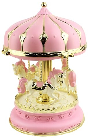 Navna Carouselss Spieluhr mit 3 Pferden, drehbare Spieluhr für Erwachsene, Kinder, Karussell, Pferd, Spieluhren, Tischdekoration, Heimdekoration, Musikpferde-Figuren