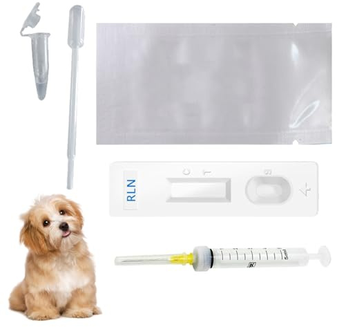 Kit de prueba de embarazo para perros en casa, prueba de embarazo para perros con detección rápida y precisa con tampón, desechable temprano para