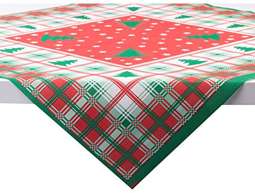 Sovie HORECA Tischdecke Klaus aus Linclass Airlaid 80x80cm, Weihnachtstischdecke Einmal-Mitteldecke stoffähnlich, ideal für Advent & Weihnachten, 20 Stück