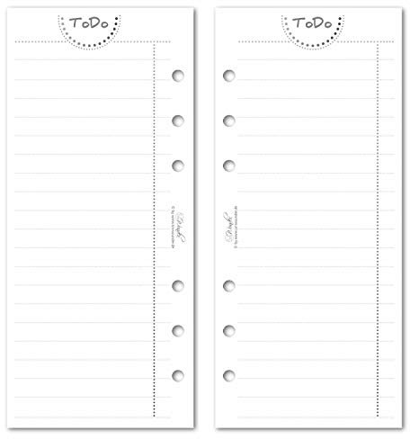 ToDo Listen passend zu den Kalendereinlagen von SinnWunder® Design PureSinn Format Personal