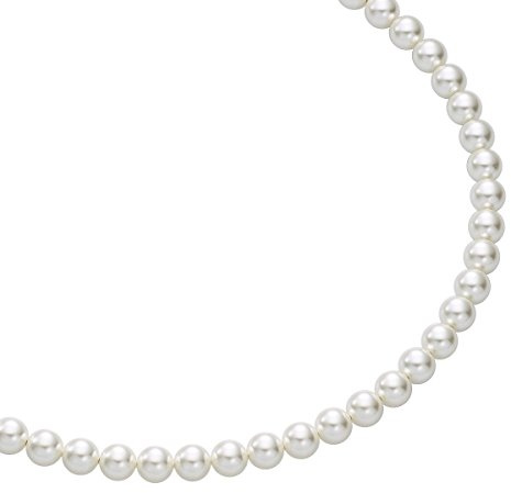 Heideman Halskette Damen Perlenkette Edelstahl silber Perle weiß 45cm | Schönes Geschenk für Frauen, Freundin oder Mama zum Geburtstag, alltagstauglich, elegant, hautfreundlich und nickelfrei.