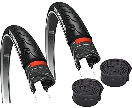 CST 2 x Fahrradreifen 28 Breaker Pannensicher 37-622 28x1 3/8 x1 5/8 Fahrrad Reifen mit Reflexstreifen (2 x AV | Autoventil)
