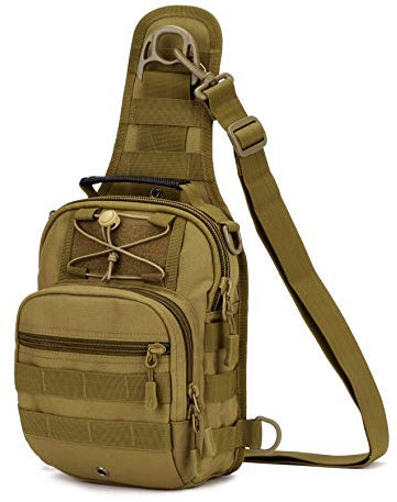 Yakmoo Tactical Brusttasche Military Schultertasche Wasserdicht Molle System Chest Sling Pack Crossbody Bag Umhängetasche für Outdoors