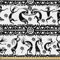 ABAKUHAUS afrikanisch Gewebe als Meterware, Orientalische Tänzerfiguren, Schön Gewebten Stoff für Polster und Wohnaccessoires, 1M (148x100cm), Weiß Anthrazit
