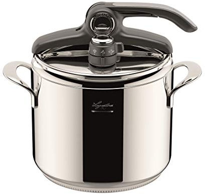 Lagostina Domina Vitamin Lagoeasy'Up Pentola a Pressione, 7 L, Acciaio Inox 18/10