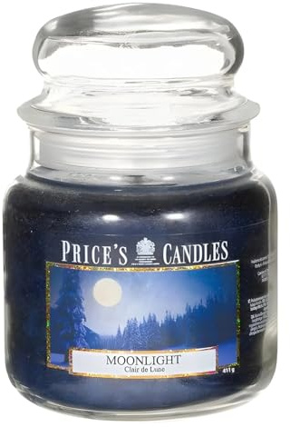 Price's Candles Moonlight Medium Jar Candle | Bergamot & patchouli fragrance, long-burning wax, decorative glass vessel, relaxing ambience, everyday home décor