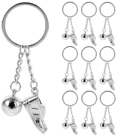 Garneck 8Pcs Sport Boule Porte-clés de Football Porte-clés Ballon de Football Clé de Charme en Alliage de Boule de Chaussures Pendentif Clé de Coupe du Monde de Faveur de Fête