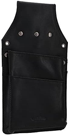 Gusti Kellnertasche Leder - Alisa Damen und Herren Gürteltasche Kellnertasche Kellnerbörse Kellnerholster Kellnergürtel Schwarz Leder