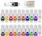 ABLAZE Pendrive 20 Piezas Memorias USB 2.0 Pen Drive 512 MB Flash DriveMemory Stick para PC Windows TV Mac(10 Colores Mezclados)
