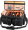 Saviour DJ Cable File Bag, Detachable Padded Bottom and Adjustable Dividers, Stores Music, Audio, and Visual Cabling, Portable Travel Storage and Studio Organization (Orange)