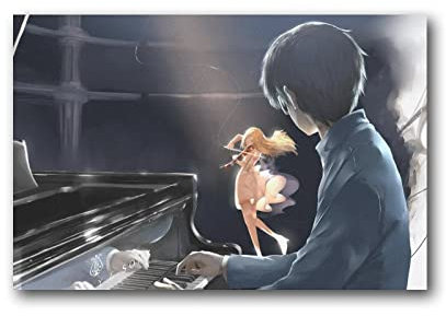 Your Lie in April Anime Poster Geschenk für Freunde 31 Wandkunst Poster Drucke Heimdekoration Bild Leinwand Malerei Poster 20 x 30 cm