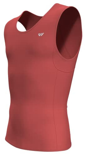 Lo.gas Ärmelloses Radtrikot Herren, Rennrad Trikot Leichtgewicht und Atmungsaktiv, Fahrradtrikot mit Gesäßtasche, Rot, M