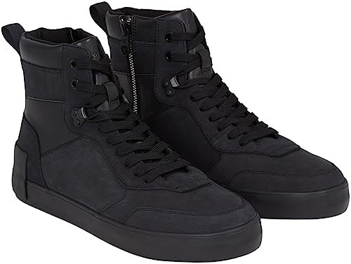 Calvin Klein Jeans Herren Vulcanized Sneaker Laceup Mid Schuhe, Schwarz (Triple Black), 43