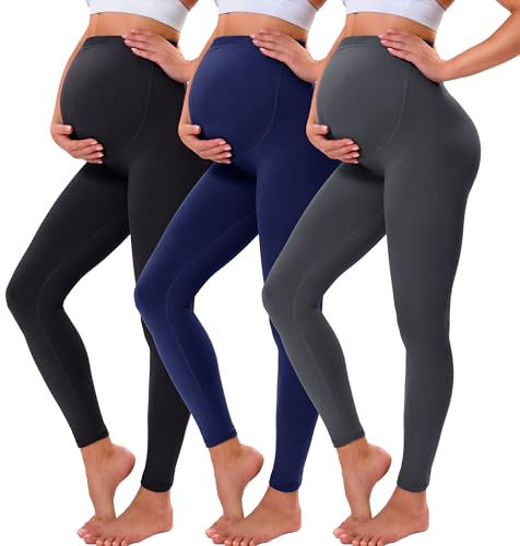 VALANDY Creamlush Over Bump Maternity Leggings for Women | Buttery-Soft Comfort, Adjustable Waist, Gentle Belly Support, High Waisted Pregnancy Pants Yoga Pajama