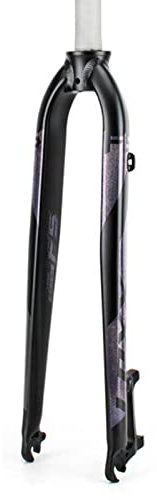 ZECHAO Fourche Rigide, 26/27.5/29 pouces/700c Ultra-léger 800g en Alliage d'aluminium VTT Fourche Avant vélo de Route fourches à Suspension Avant Fourches Avant Vélo (Color : Black, Size : 27.5inch