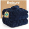 BEDSURE Kuscheldecke Flauschig - Fleecedecke & Wolldecke, Sofadecke, Schachbrettmuster Tagesdecke, XXXL, Weiche Warme Gemütlicher Karierte Decken für Zimmer Deko, Marine Blau, 230 x 270 cm