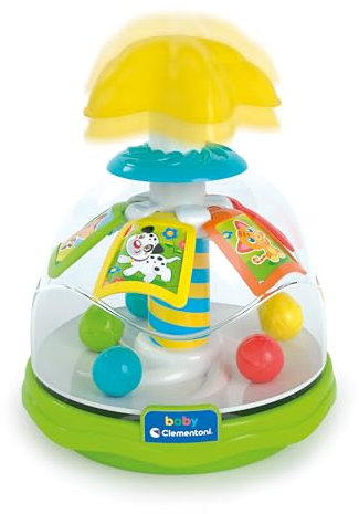 Clementoni Baby Happy Friends Spinning - Top-Kreisel für Kinder mit Tieren - Sensorik- & Motorikspielzeug - Spielzeug für Kinder ab 9-36 Monate 17895