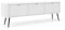 Emporius TV-Lowboard 170 cm Gerly - Dreitürige TV-Schrank, Loft Stil - Gold Griffen, geriffelten Fronten - Weiß