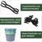180 x 10 x 1.5 mm Rubber Rings for Bin Liners Compatible with Wesco Bin with Easy Insert, Pack of 14 Elastic Band Black Strong, Elastic Band Wide, Replacement Rubber Ring for Wheelie Bin Bands