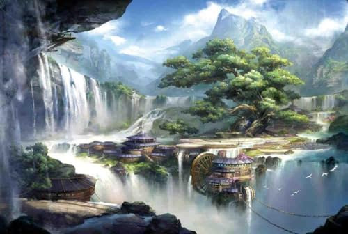 Landscape Wonderland - Adult Wooden Jigsaw Puzzle 60000 Pieces Unique Shape Beautifully Boxed Fun Challenging Brain Exercise Family Game Gift For Friends, Parents And Grandparents