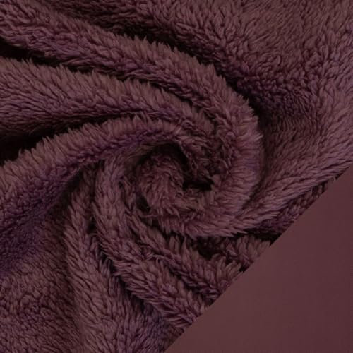 Plüsch TAMME | Doubleface | 50x147cm | für Bekleidnung wie Jacken, Hoodies uvm. | Meterware (altrosa)