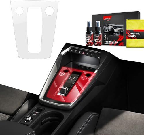 GRIZZ GLASS - Schutzfolie Auto - Schutzschicht für den Innenraum - schützt vor Kratzern und Schmutz - Lackschutzfolie PianoSkin für Audi S3 8Y (2020-2025) - 1er-Pack glänzend