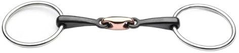 YDYAENIO Gebisse 125 mm Flexibler Loser Ring for Pferdetrense, Gebissring, Edelstahl, Kupferrolle, Reitzubehör