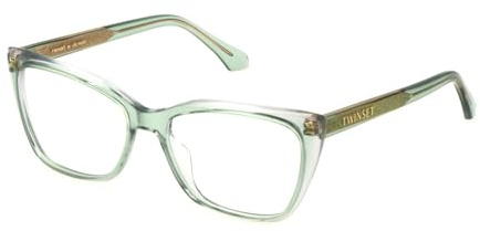 Twinset Lesebrille, Uni, für Erwachsene, Transparent/Olivgrün, One size