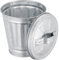 Silberner Mini-Mülleimer mit Deckel, Mini-Mülleimer mit Deckel, Mini-Tisch-Mülleimer, Mini-Metall-Mülleimer, Blumentopf, Stifthalter, Puppenhaus-Zubehör