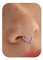 BodyBonita Opal 16G Träne Septum Piercing Schmuck - Septumring mit Scharnier aus Chirurgischem Stahl 316L Nasenring Conch Helix Piercing Schmuck Daith Ohrring, Rosa Opal, 10 mm, Silber