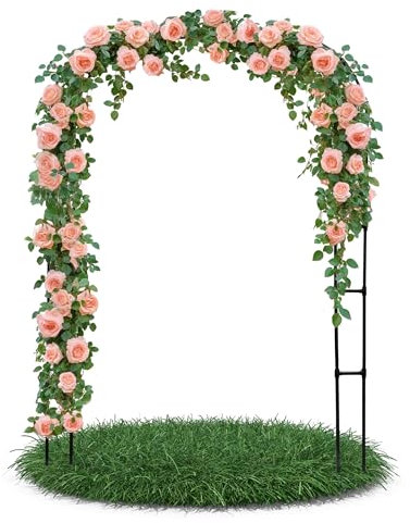 Gartenwelt Riegelsberger Rosenbogen 200x240x30 cm aus PE-ummanteltem Stahl schwarz Rankhilfe für Kletterpflanzen Blumen