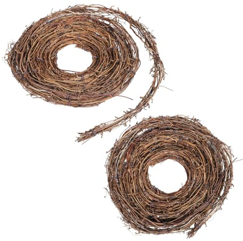 2 PCS DIY Crafts Natural Grapevine Twig Vines, 15 Feet Vines Garland Wreaths for Wedding House Holiday Door Vase Wall Decor