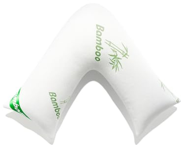 BLOOM BLENDS V-Shaped Memory Foam Pillow – Extra Filled Support Cushion for Sleep, Maternity, Nursing, Pregnancy, Neck, Back & Head Relief