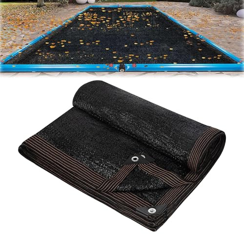 Fine Mesh Swimming Pool Leaf Net Cover, 6x12m Rectangular Pool Leafs Cover Durable Woven Polyethylene Material, Cuttable Swimming Pond Protective Mesh Netting For CoverPool, Catching Leaves, Sunshade