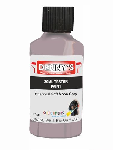 Premium Interior Wall & Ceiling Emulsion Paint – Charcoal Soft Moon Grey – Rich Matt Finish, Durable & Washable, Low Odour, Ideal for Living Rooms, Bedrooms & Hallways (30ML Tester Bottle)