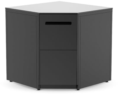 cozze® Modulo Angolare Cucina da Esterno – Mobile per Barbecue e Forno Pizza con Top in HPL – Acciaio Antiruggine & Vano Porta Bombola – 90x90x90 cm