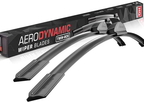 HQ Automotive Wiper Blade for 22+14-inch CHEVROLET Matiz, Spark; HYUNDAI Getz; MITSUBISHI Attrage (2018-onwards) Mirage, Space Star; NISSAN Juke, Micra, Pixo; SUZUKI Alto Front Set, AD41-221
