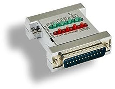 Kentek DB25 25-poliger gegossener Checktest-Adapter mit LED-Anzeige, grün/roter LED-Stecker auf Buchse M/F