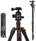 CAMBOFOTO 169CM Aluminium Trépied Appareil Photo，173CM Monopode, avec 360° Panoramique Rotule Ball, Compatible Caméra/DSLR