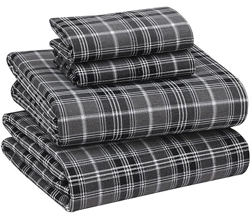 RUVANTI Flanell-Bettlaken, Queen-Size-Größe, 100% Baumwolle, doppelt gebürstet, Tiefe Taschen, 40,6 cm, Queen-Size-Bettlaken-Set, für alle Jahreszeiten, atmungsaktiv und extra weich, warm und