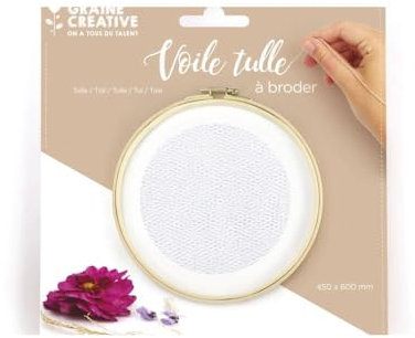 Tüllschleier zum Sticken 45 x 60 cm