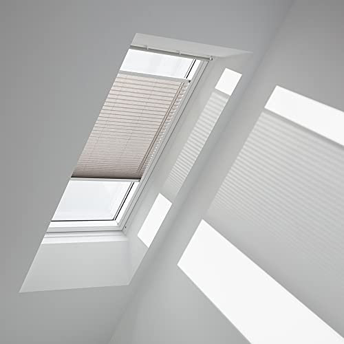 VELUX Original Plissee (FHL), Weisse Seitenschienen, SK08, Silbergrau/FHL SK08 1284SWL