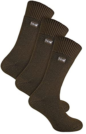 THMO - 3er Pack Multipack Herren Winter Extra Warm Thermosocken (39-45, Braun)
